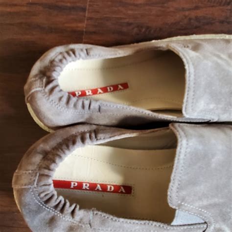 prada slip on suede sneakers womens tan|prada slip on sneakers sale.